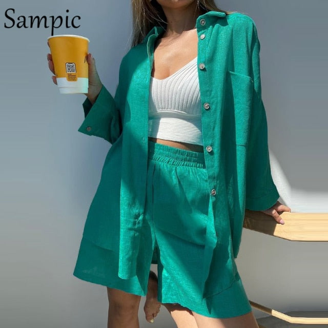 Sampic Loung Wear Tracksuit Women Shorts