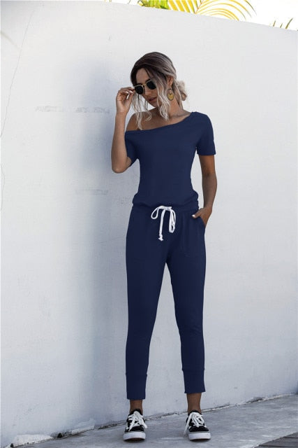 Fashion Women Summer Solid Color Jumpsuits