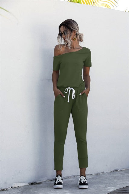 Fashion Women Summer Solid Color Jumpsuits