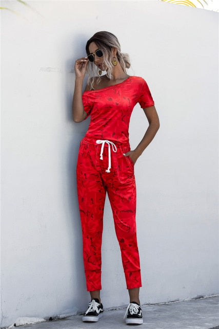 Fashion Women Summer Solid Color Jumpsuits