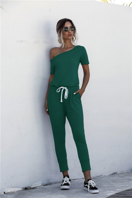 Fashion Women Summer Solid Color Jumpsuits